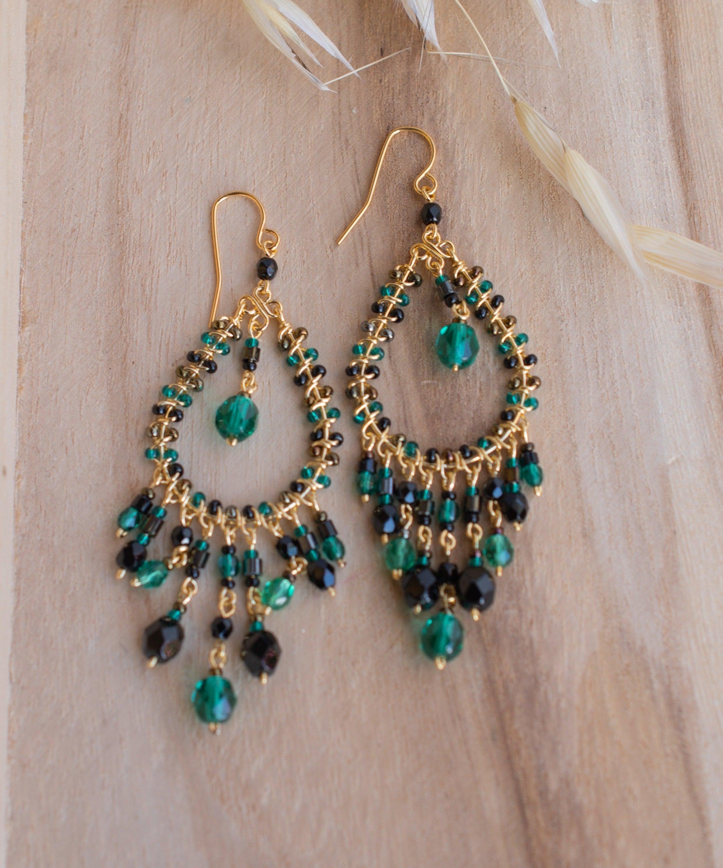 Joix Chandelier Earrings ~Gold Plated ~ SME088 - Maresia Jewelry