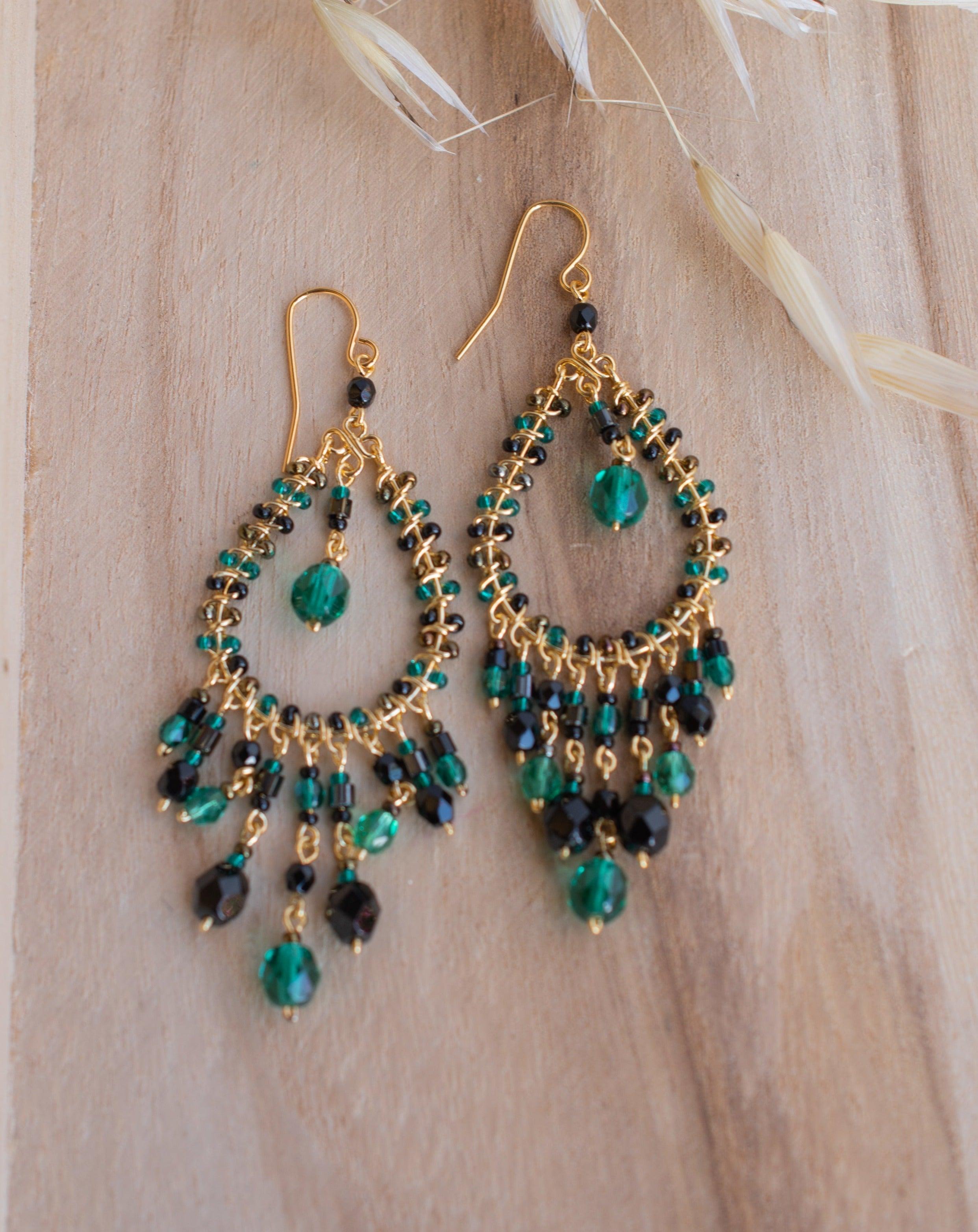 Joix Chandelier Earrings ~Gold Plated ~ SME088 - Maresia Jewelry