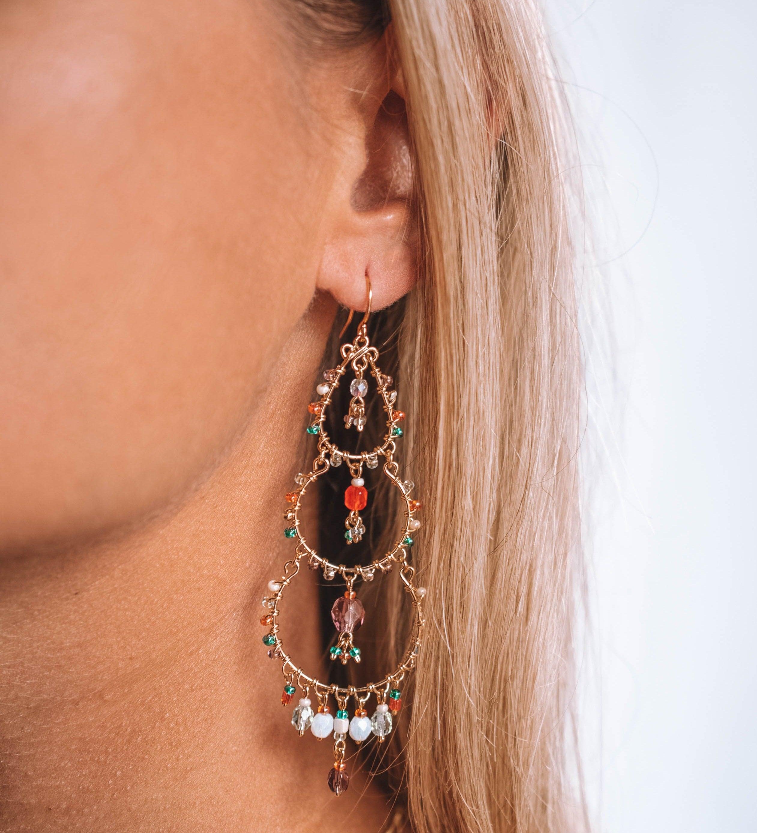 Joix Chandelier Earrings ~Gold Plated ~ SME089 - Maresia Jewelry