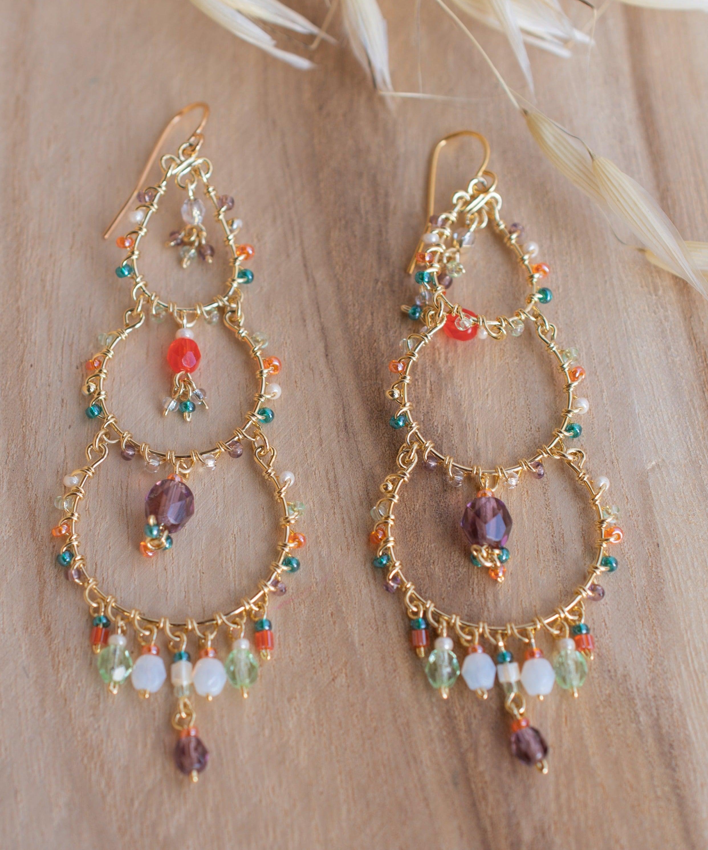 Joix Chandelier Earrings ~Gold Plated ~ SME089 - Maresia Jewelry