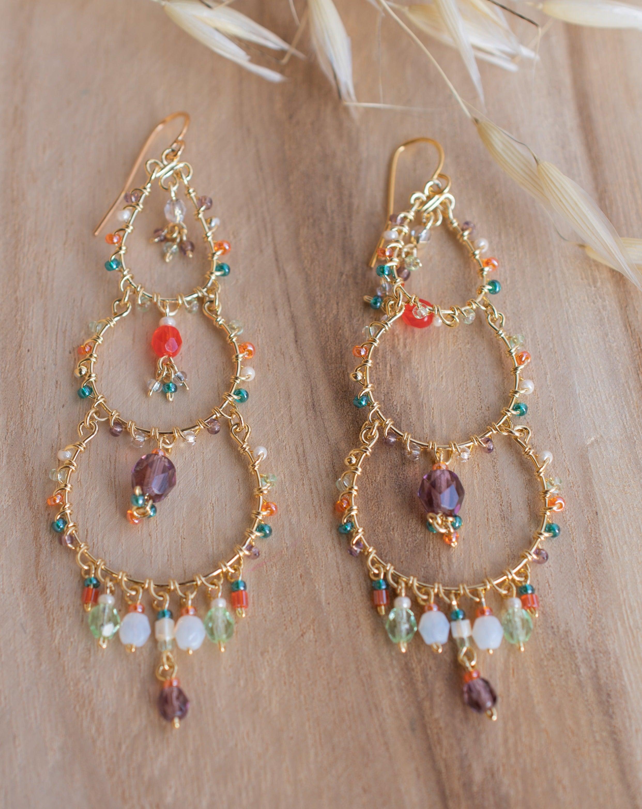 Joix Chandelier Earrings ~Gold Plated ~ SME089 - Maresia Jewelry