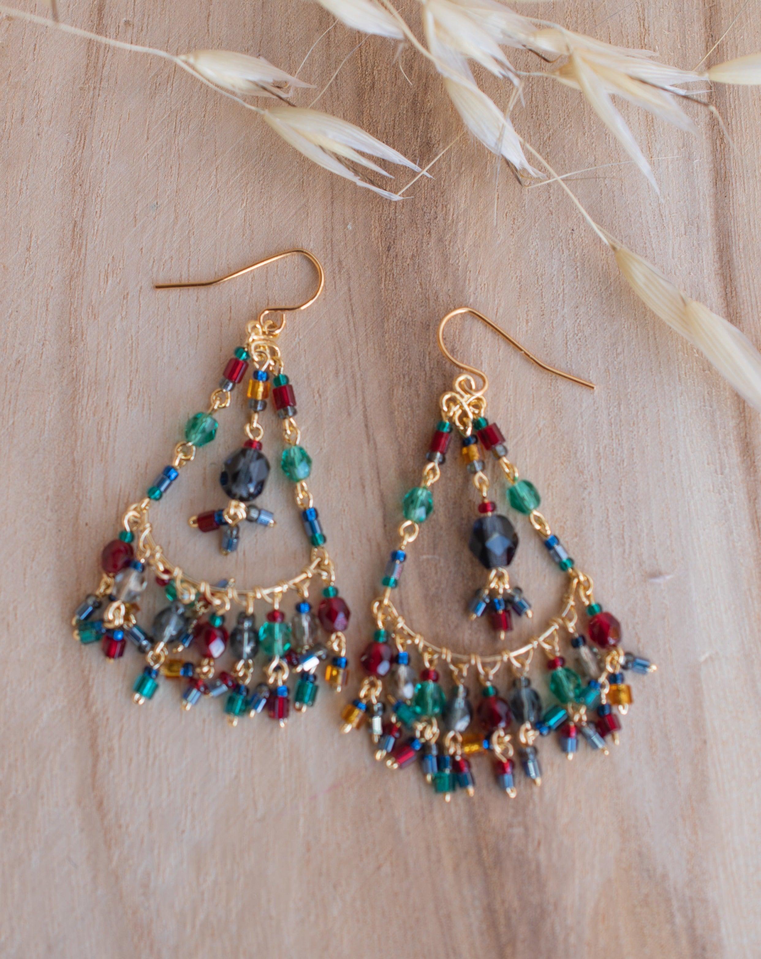 Joix Chandelier Earrings ~Gold Plated ~ SME091 - Maresia Jewelry