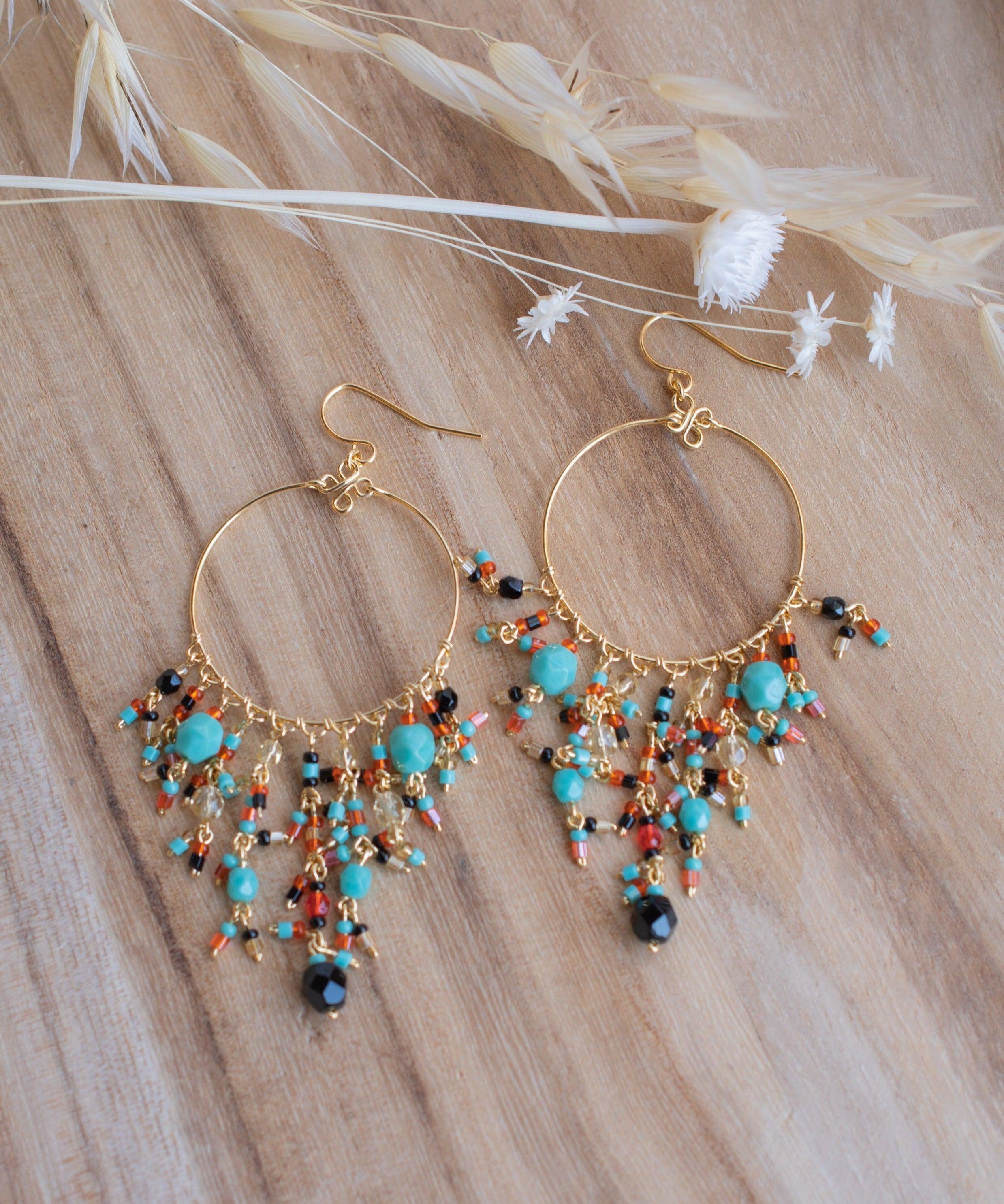 Joix Chandelier Earrings ~Gold Plated ~ SME092 - Maresia Jewelry