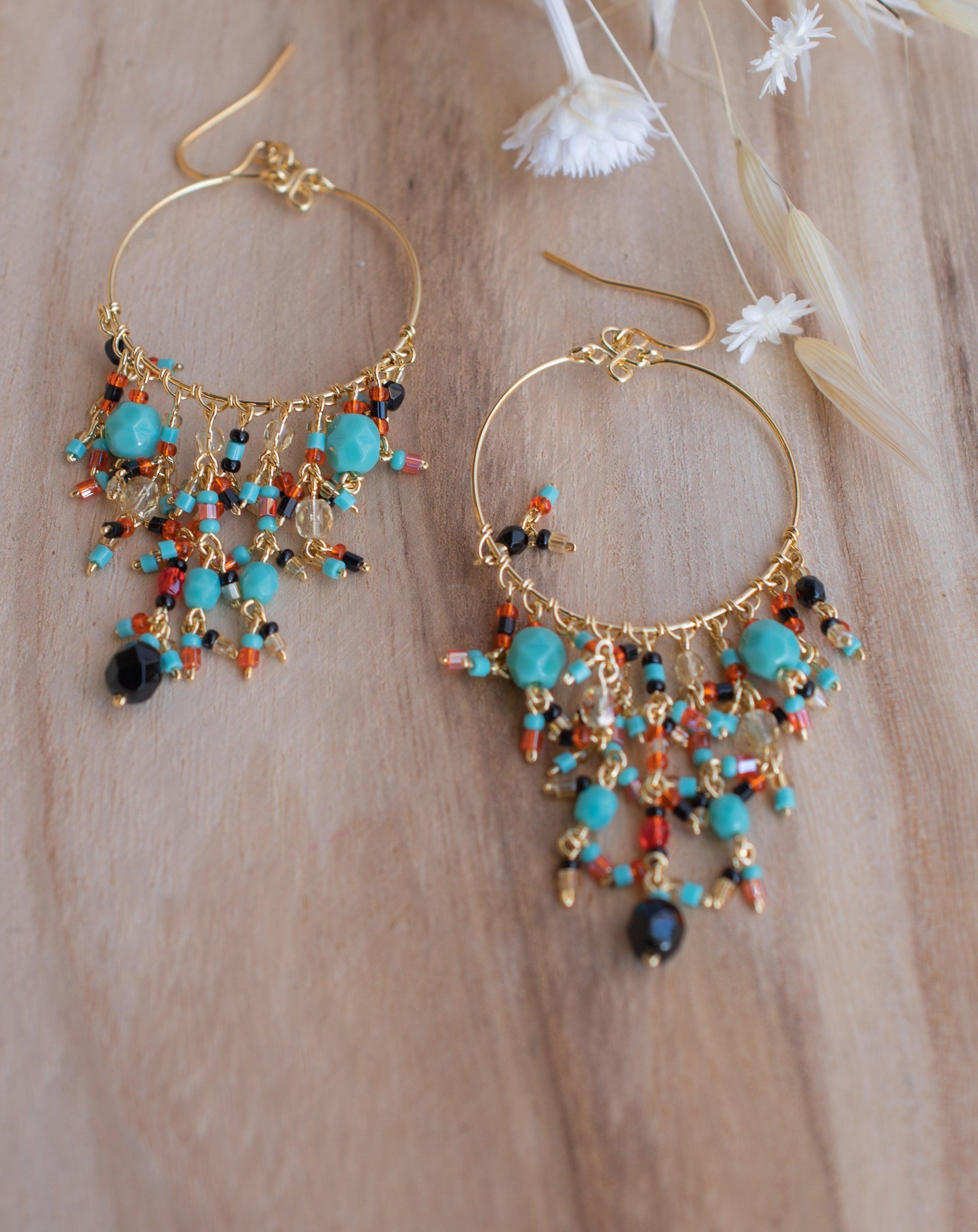 Joix Chandelier Earrings ~Gold Plated ~ SME092 - Maresia Jewelry