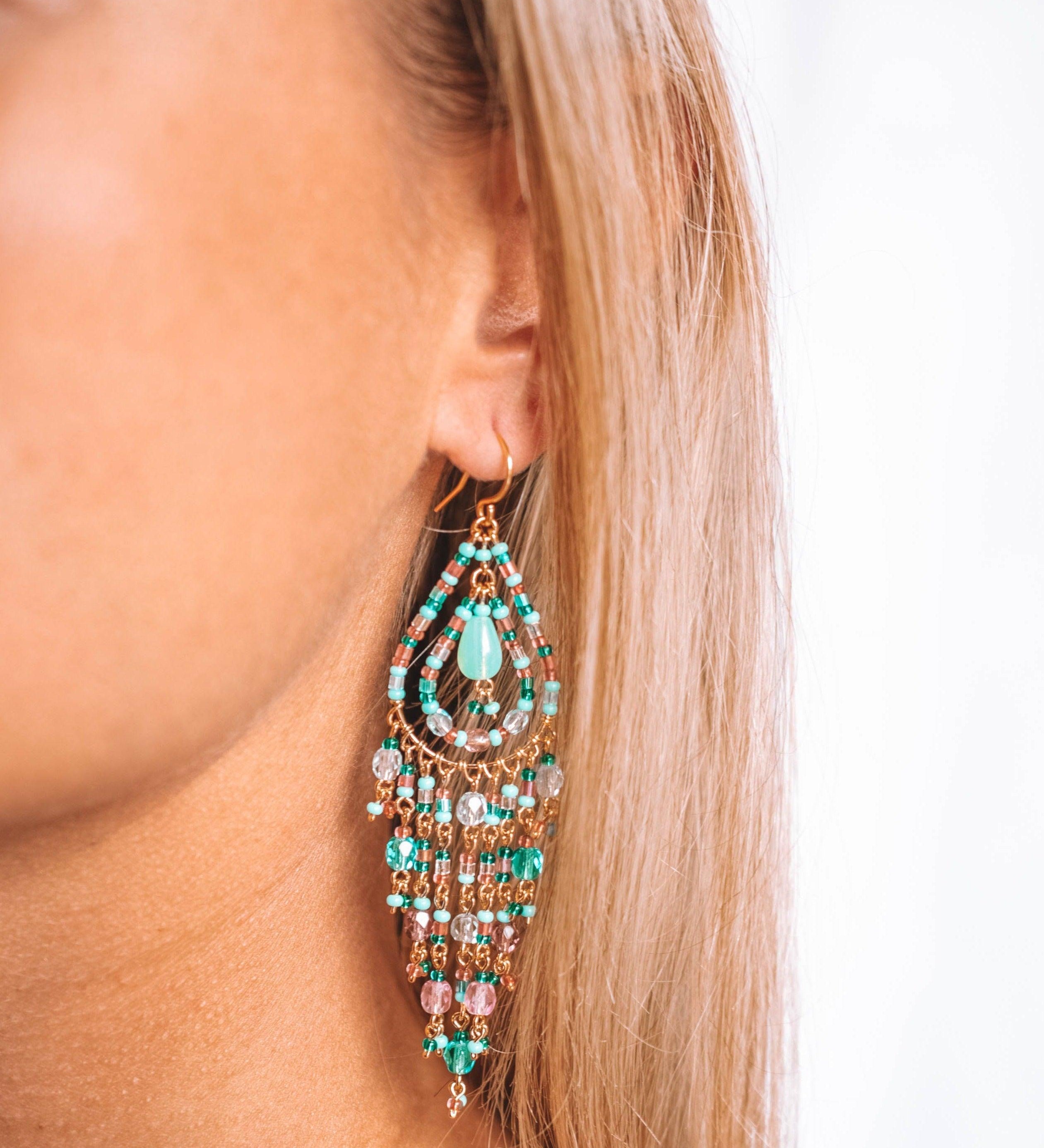 Joix Chandelier Earrings ~Gold Plated ~ SME093 - Maresia Jewelry