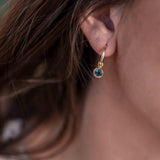 Iolite hydro Earrings ~ Stud ~ Jewelry ~ 18k Gold Plated ~ Natural ~ Minimalist Everyday ~ Gift for Her ~ Boho ~ Hippie ~ ME202