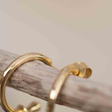 Moonstone Earrings ~ Stud ~ Jewelry ~ 18k Gold Plated ~ Natural ~ Minimalist Everyday ~ Gift for Her ~ Boho ~ Hippie ~ ME201