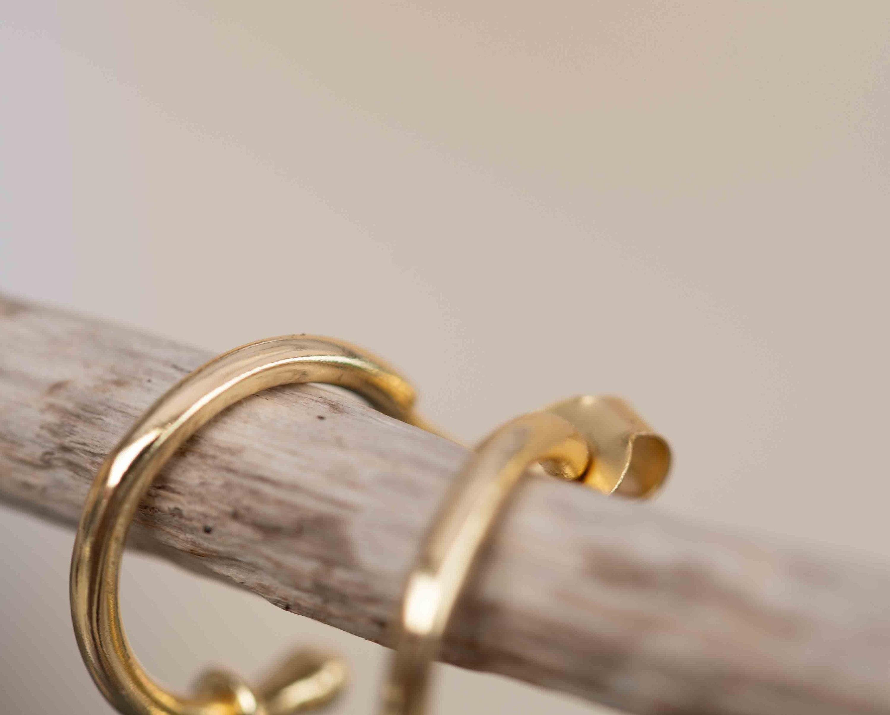 Moonstone Earrings ~ Stud ~ Jewelry ~ 18k Gold Plated ~ Natural ~ Minimalist Everyday ~ Gift for Her ~ Boho ~ Hippie ~ ME201