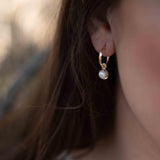 Pearl Earrings ~ Stud ~ Jewelry ~ 18k Gold Plated ~ Natural ~ Minimalist Everyday ~ Gift for Her ~ Boho ~ Hippie ~ ME204