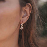 Rose Quartz Earrings ~ Stud ~ Jewelry ~ 18k Gold Plated ~ Natural ~ Minimalist Everyday ~ Gift for Her ~ Boho ~ Hippie ~ ME205