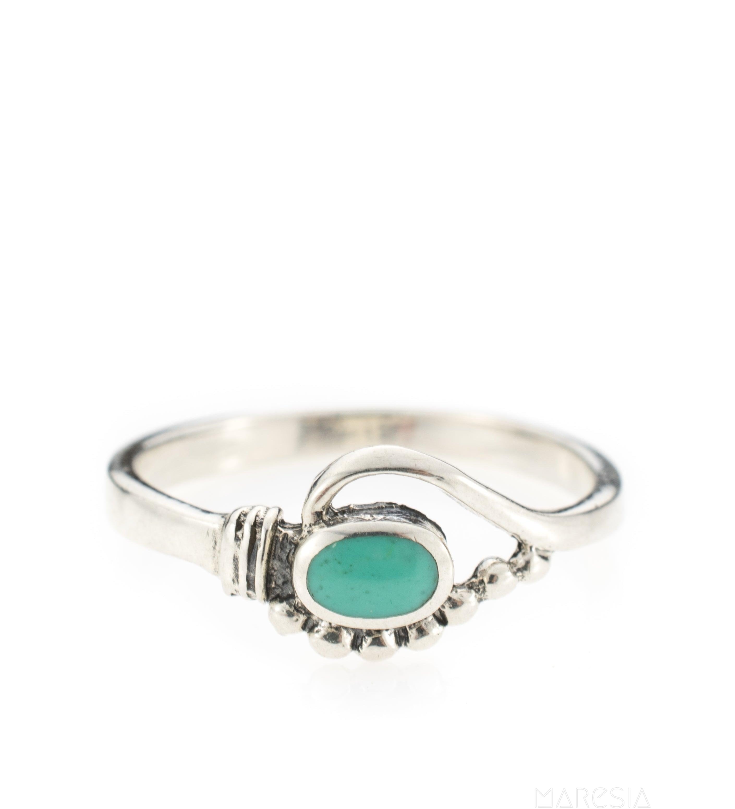 Jujuca Turquoise Ring ~ Sterling Silver 925~ SMR - Maresia Jewelry