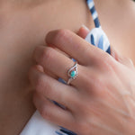 Jujuca Turquoise Ring ~ Sterling Silver 925~ SMR - Maresia Jewelry
