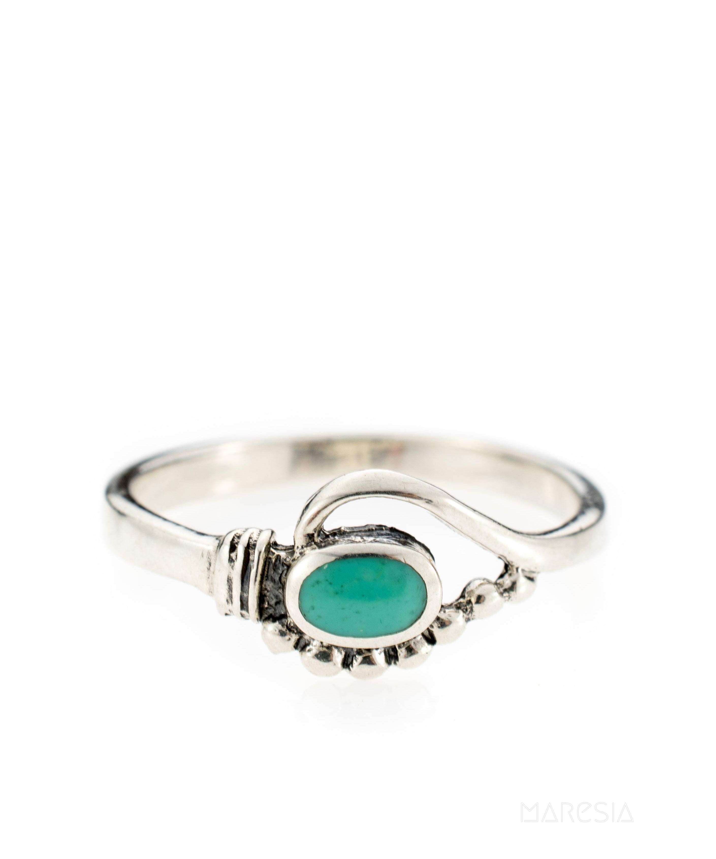Jujuca Turquoise Ring ~ Sterling Silver 925~ SMR - Maresia Jewelry