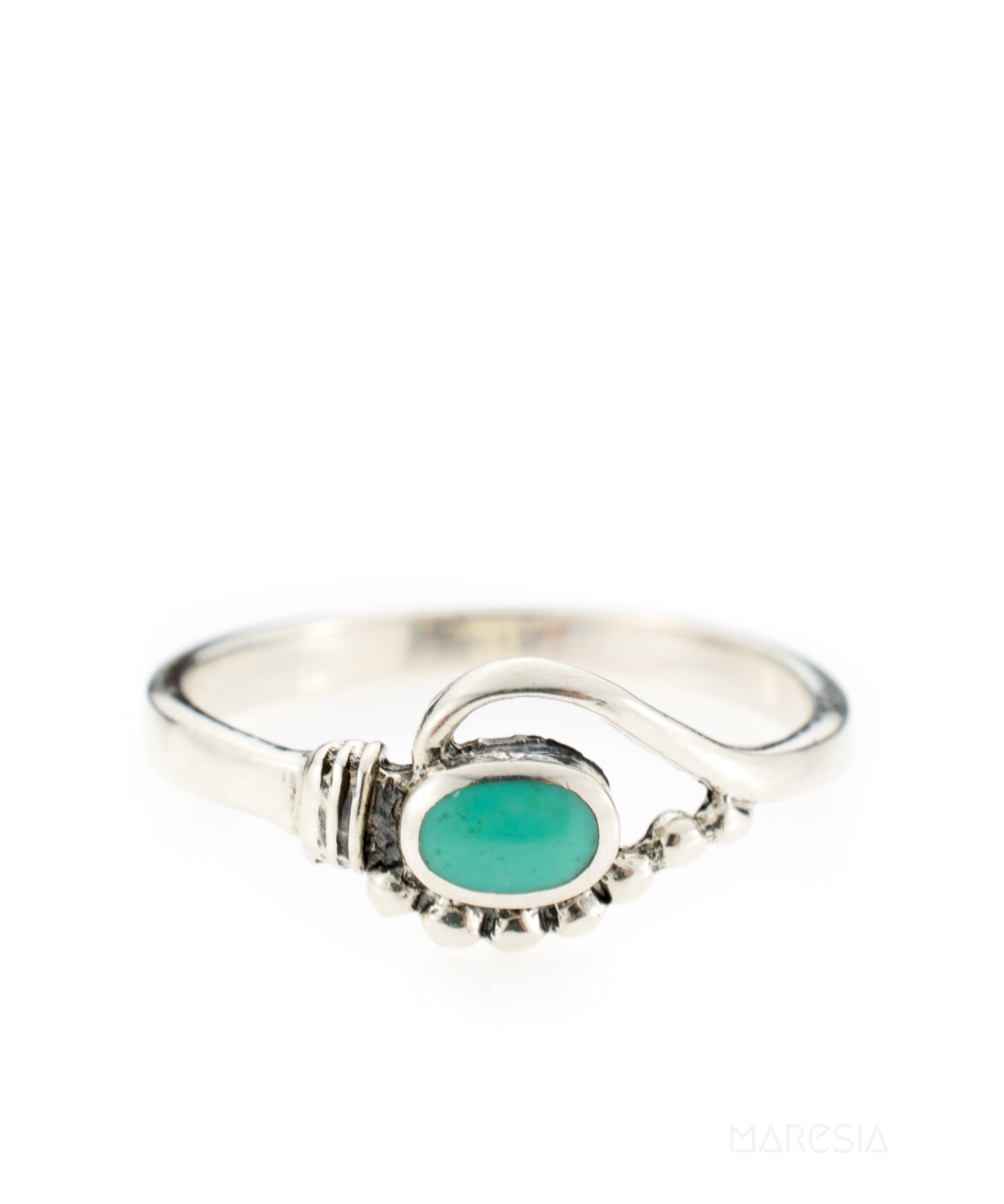 Jujuca Turquoise Ring ~ Sterling Silver 925~ SMR - Maresia Jewelry