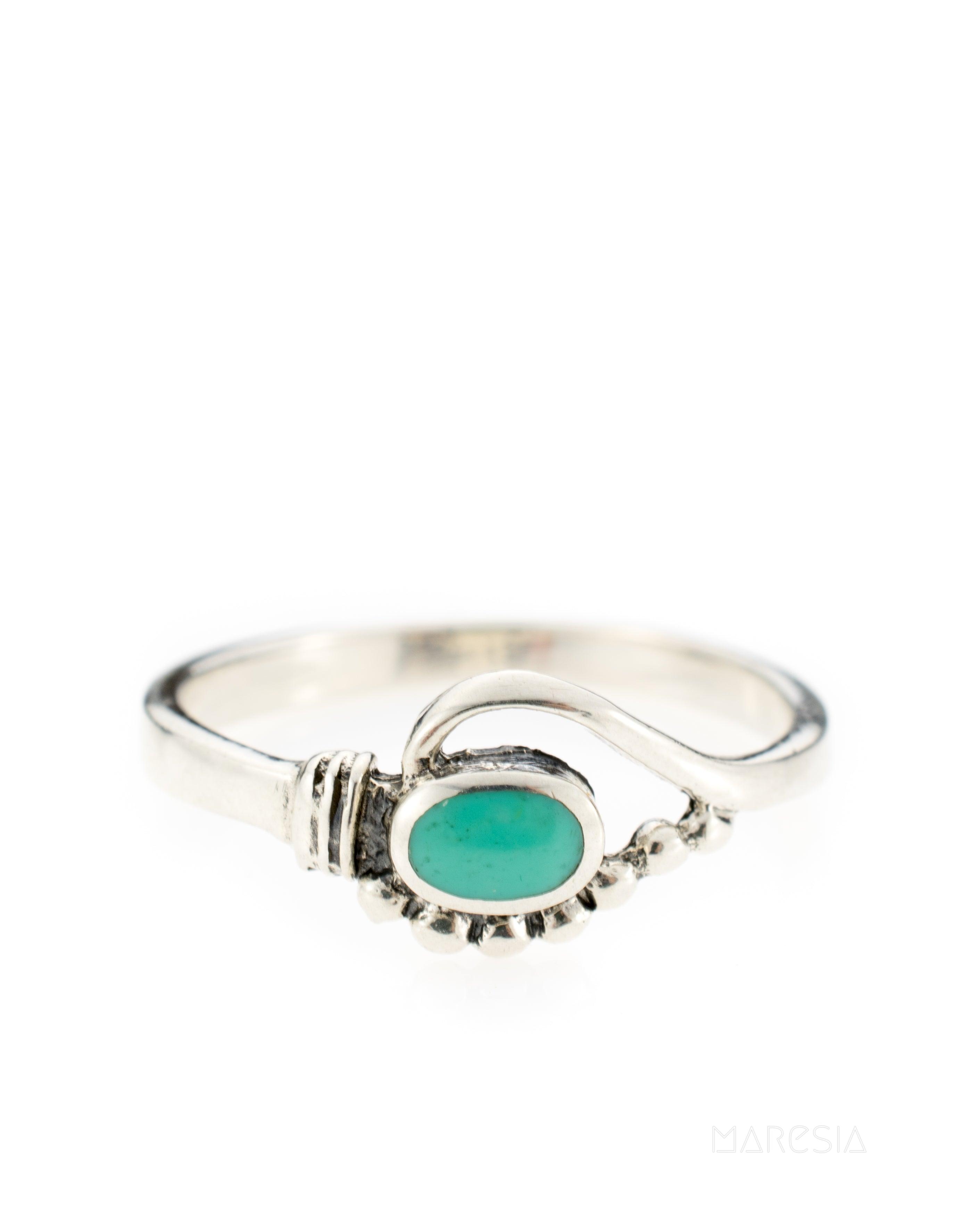 Jujuca Turquoise Ring ~ Sterling Silver 925~ SMR - Maresia Jewelry