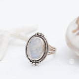 Moonstone ~ Sterling Silver 925 ~ Handmade ~ Gemstone ~ Statement ~ Everyday ~  Oval stone ~ Hippie ~Bohemian~June Birthstone MR263