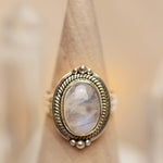 Moonstone ~ Sterling Silver 925 ~ Handmade ~ Gemstone ~ Statement ~ Everyday ~  Oval stone ~ Hippie ~Bohemian~June Birthstone MR263