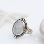 Moonstone ~ Sterling Silver 925 ~ Handmade ~ Gemstone ~ Statement ~ Everyday ~  Oval stone ~ Hippie ~Bohemian~June Birthstone MR263