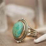 Turquoise Ring ~ Sterling Silver 925 ~ Handmade ~ Statement ~ Hippie ~ Bohemian ~ Jewelry ~Gift For Her ~Gemstone~December Birthstone~ MR262