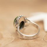 Varisite Oval Ring ~ Gemstone ~ Natural ~ Sterling Silver 925 ~ Jewelry ~ Handmade~ Green stone ~ MR260