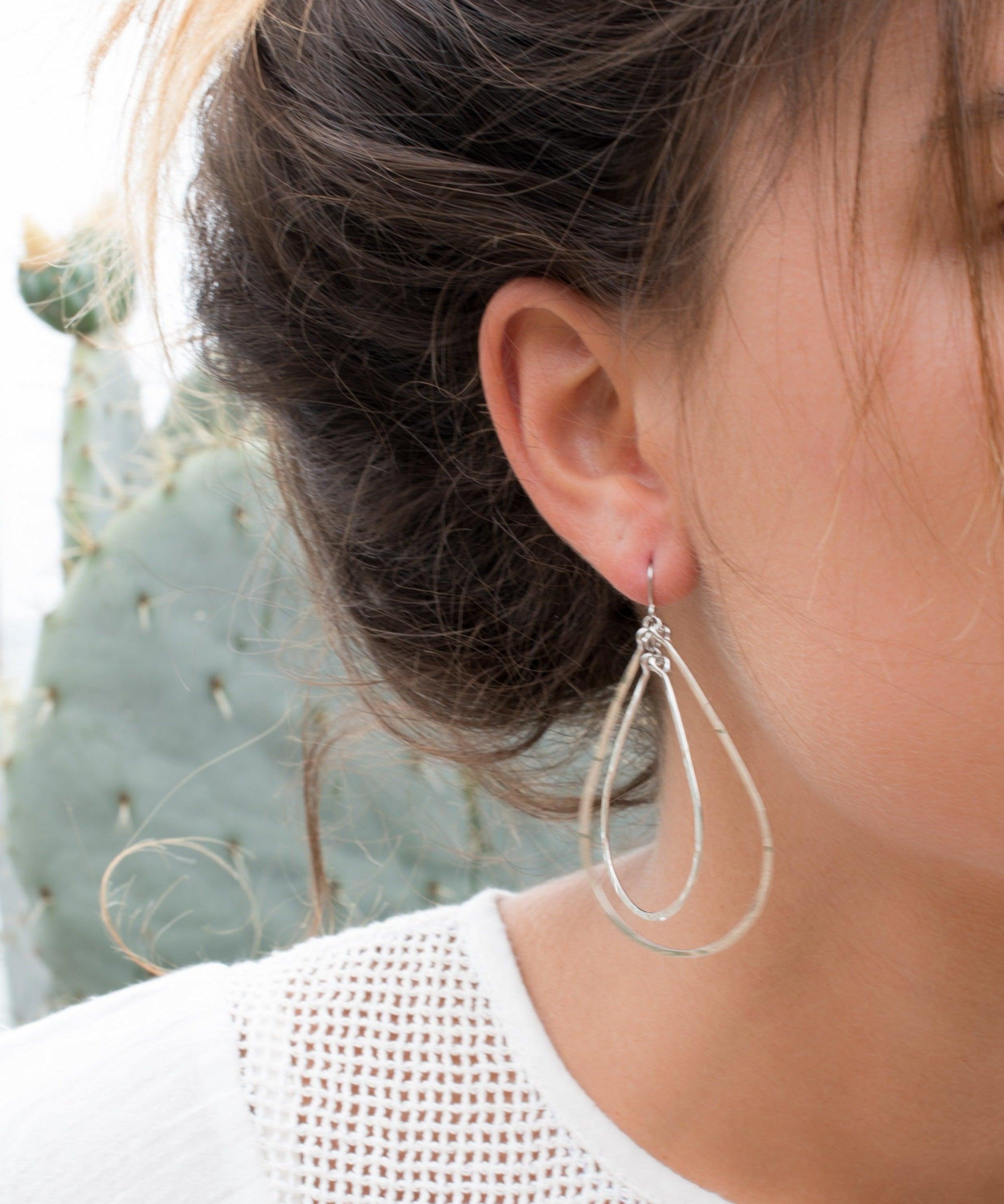 Karla Double Tear Drop Earrings ~Gold Plated or Silver Plated ~ SME014 - Maresia Jewelry