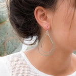 Karla Double Tear Drop Earrings ~Gold Plated or Silver Plated ~ SME014 - Maresia Jewelry