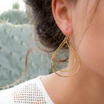 Karla Double Tear Drop Earrings ~Gold Plated or Silver Plated ~ SME014 - Maresia Jewelry