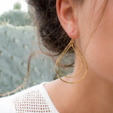 Karla Double Tear Drop Earrings ~Gold Plated or Silver Plated ~ SME014 - Maresia Jewelry