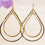 Karla Double Tear Drop Earrings ~Gold Plated or Silver Plated ~ SME014 - Maresia Jewelry