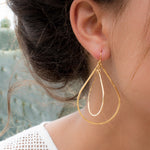 Karla Double Tear Drop Earrings ~Gold Plated or Silver Plated ~ SME014 - Maresia Jewelry