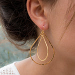 Karla Double Tear Drop Earrings ~Gold Plated or Silver Plated ~ SME014 - Maresia Jewelry