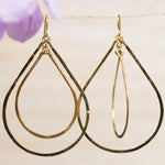 Karla Double Tear Drop Earrings ~Gold Plated or Silver Plated ~ SME014 - Maresia Jewelry