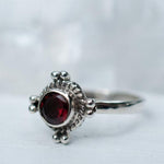 Garnet Ring ~ Sterling Silver 925 ~ MR097 - Maresia Jewelry