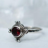 Garnet Ring ~ Sterling Silver 925 ~ MR097 - Maresia Jewelry
