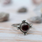 Garnet Ring ~ Sterling Silver 925 ~ MR097 - Maresia Jewelry