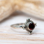 Garnet Ring ~ Sterling Silver 925 ~ MR097 - Maresia Jewelry