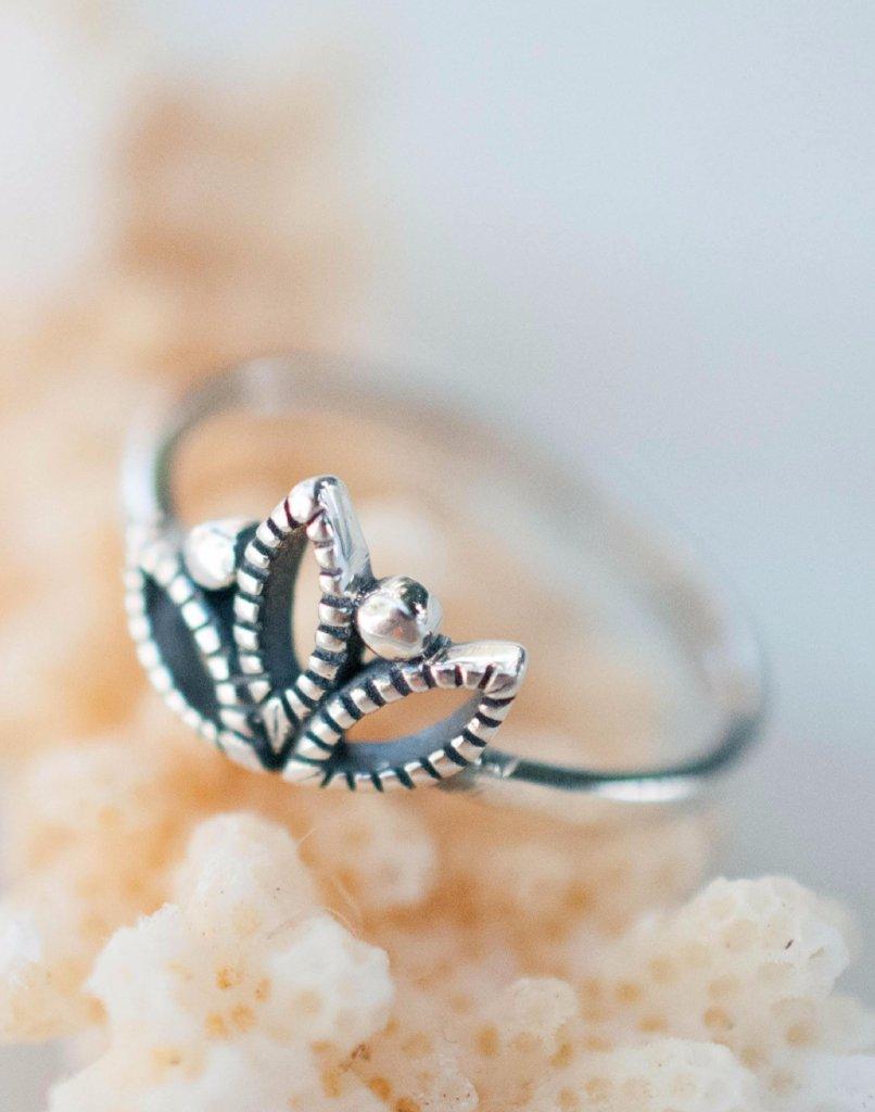 La Jolla Lotus Flower Ring ~ Sterling Silver 925~SMR004 - Maresia Jewelry