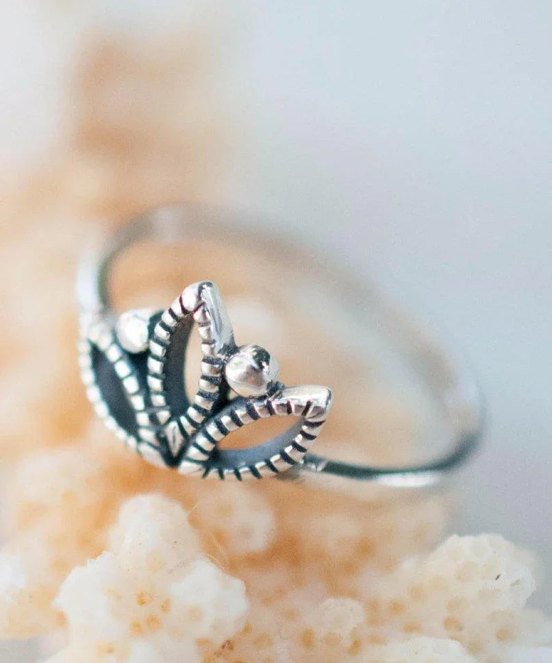 La Jolla Lotus Flower Ring ~ Sterling Silver 925~SMR004 - Maresia Jewelry