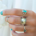 La Jolla Lotus Flower Ring ~ Sterling Silver 925~SMR004 - Maresia Jewelry