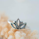 La Jolla Lotus Flower Ring ~ Sterling Silver 925~SMR004 - Maresia Jewelry