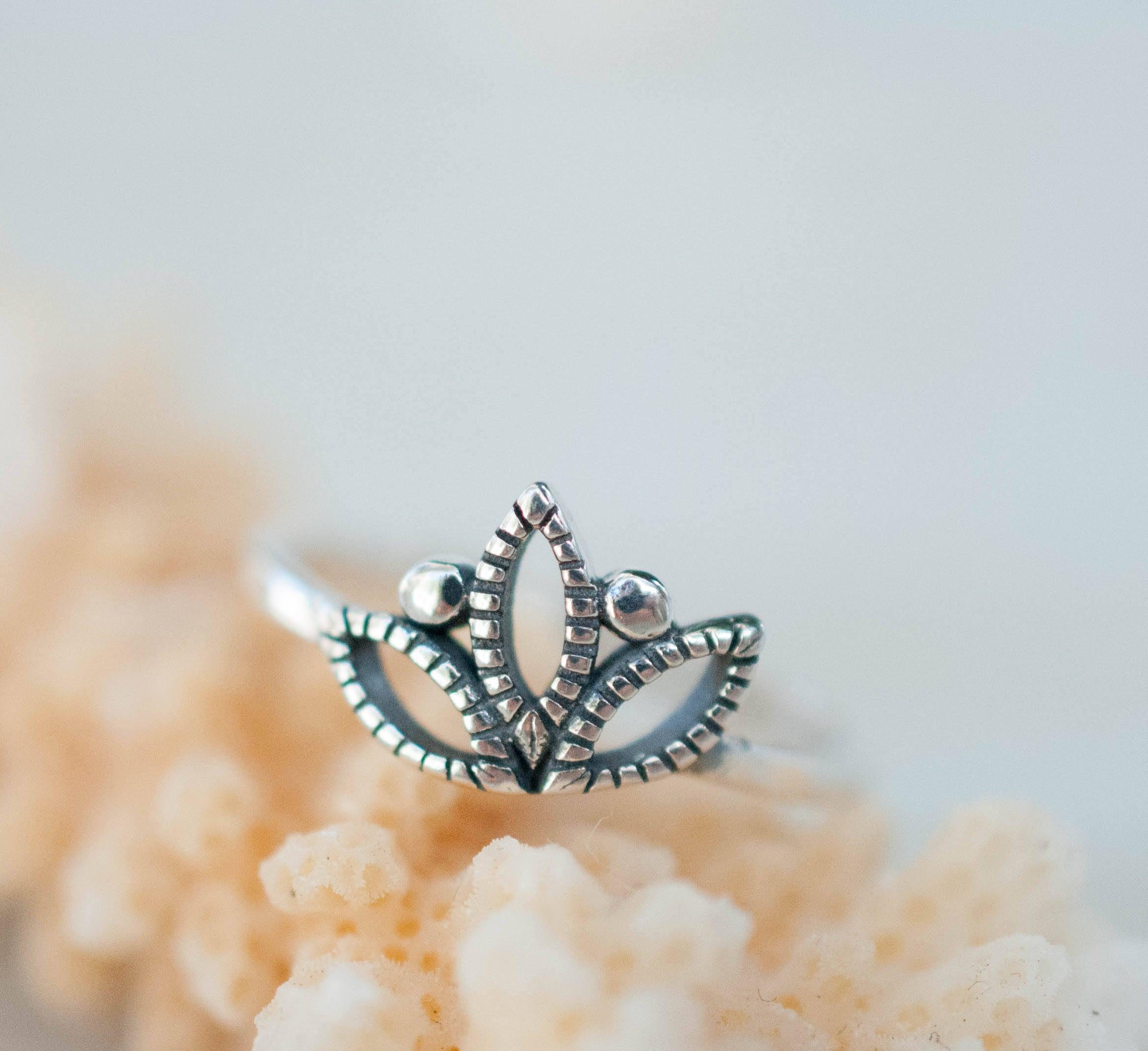 La Jolla Lotus Flower Ring ~ Sterling Silver 925~SMR004 - Maresia Jewelry