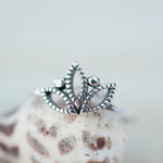 La Jolla Lotus Flower Ring ~ Sterling Silver 925~SMR004 - Maresia Jewelry