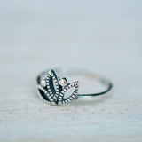 La Jolla Lotus Flower Ring ~ Sterling Silver 925~SMR004 - Maresia Jewelry