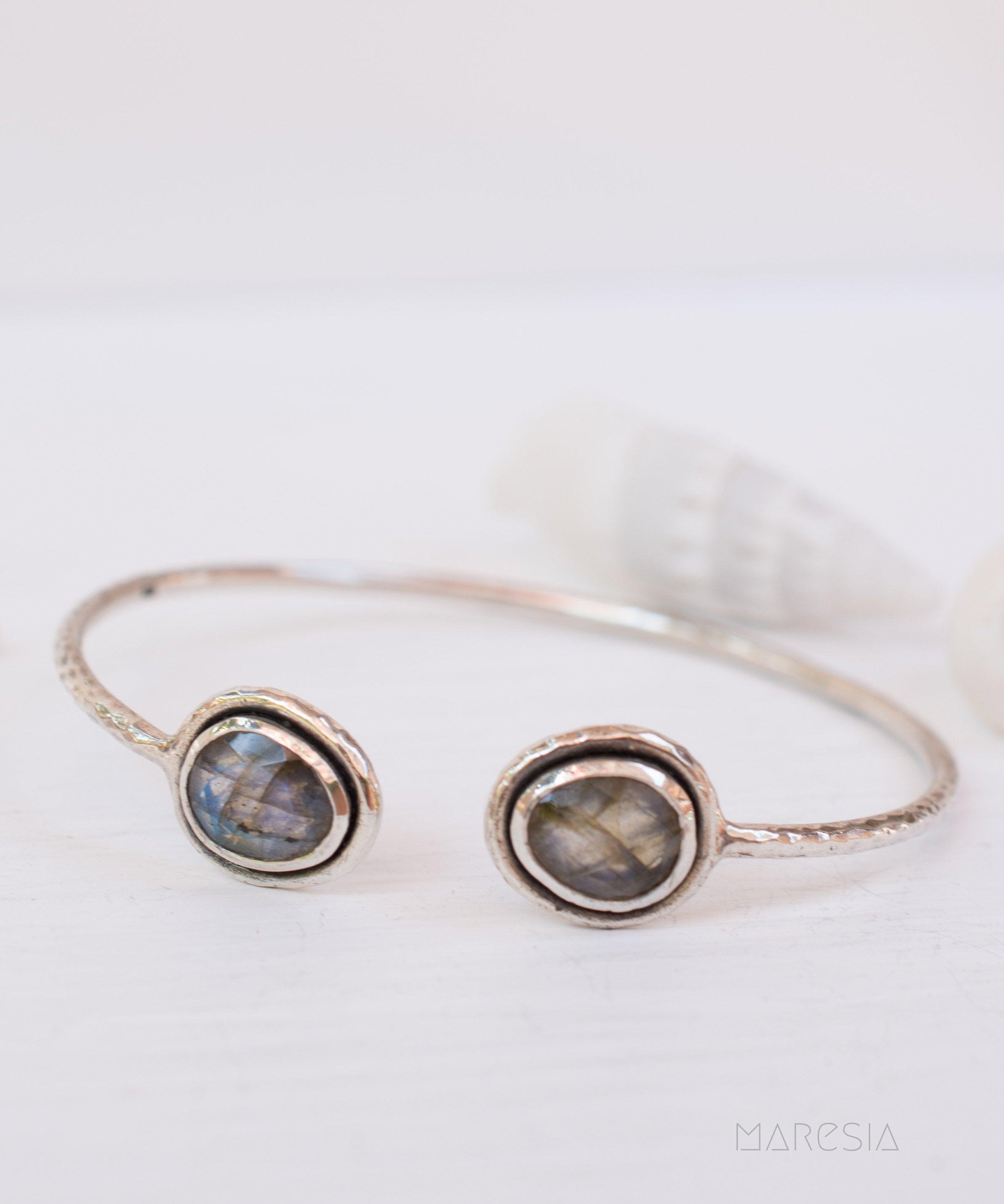 Labradorite Adjustable Bracelet ~ Sterling Silver 925 ~ MB008 - Maresia Jewelry