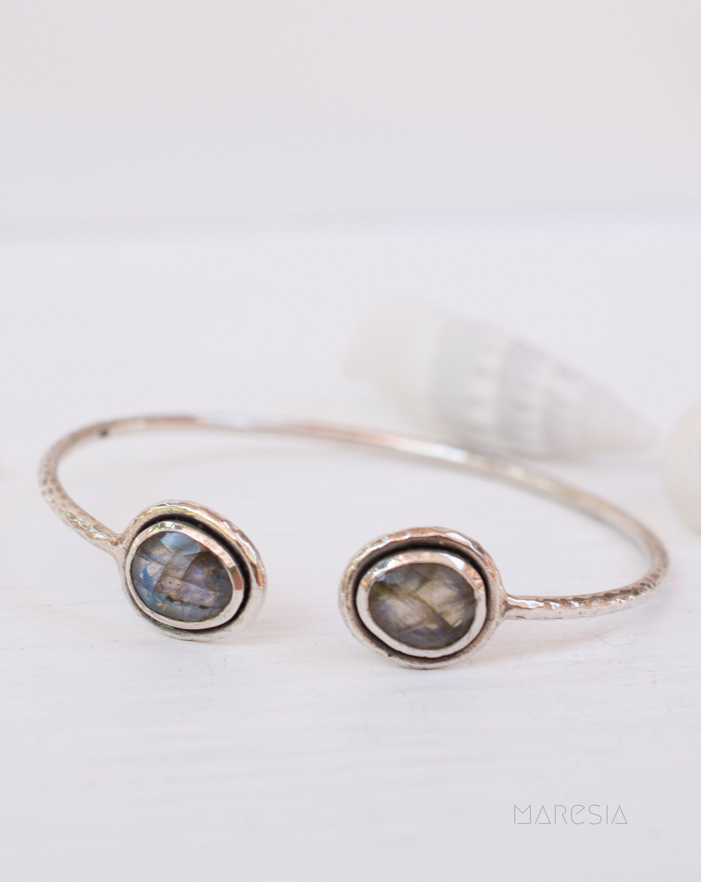 Labradorite Adjustable Bracelet ~ Sterling Silver 925 ~ MB008 - Maresia Jewelry