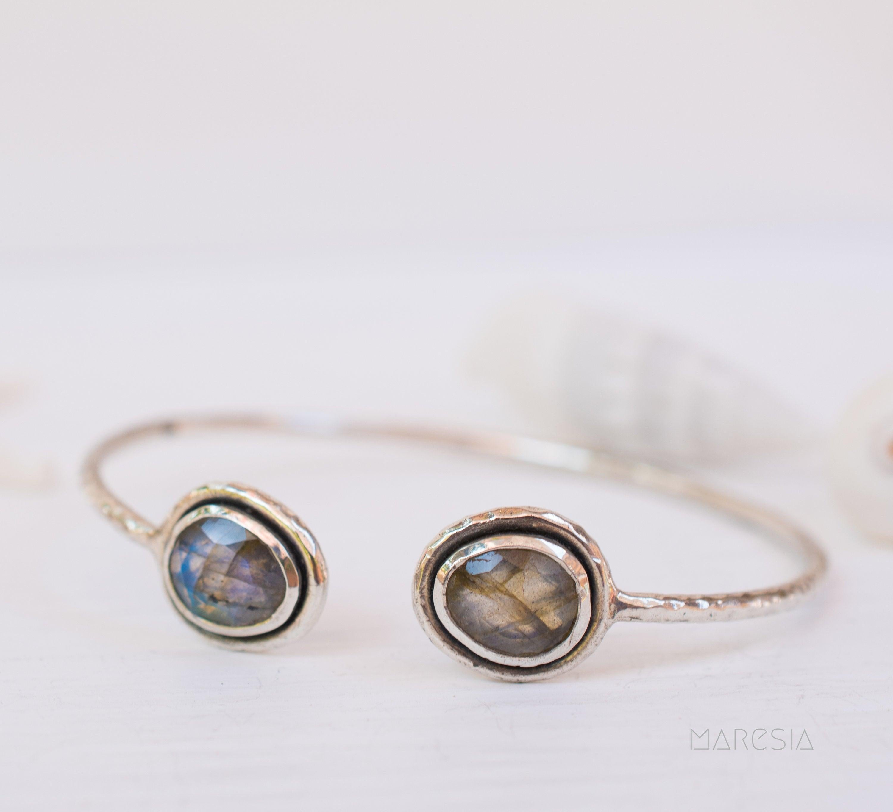 Labradorite Adjustable Bracelet ~ Sterling Silver 925 ~ MB008 - Maresia Jewelry