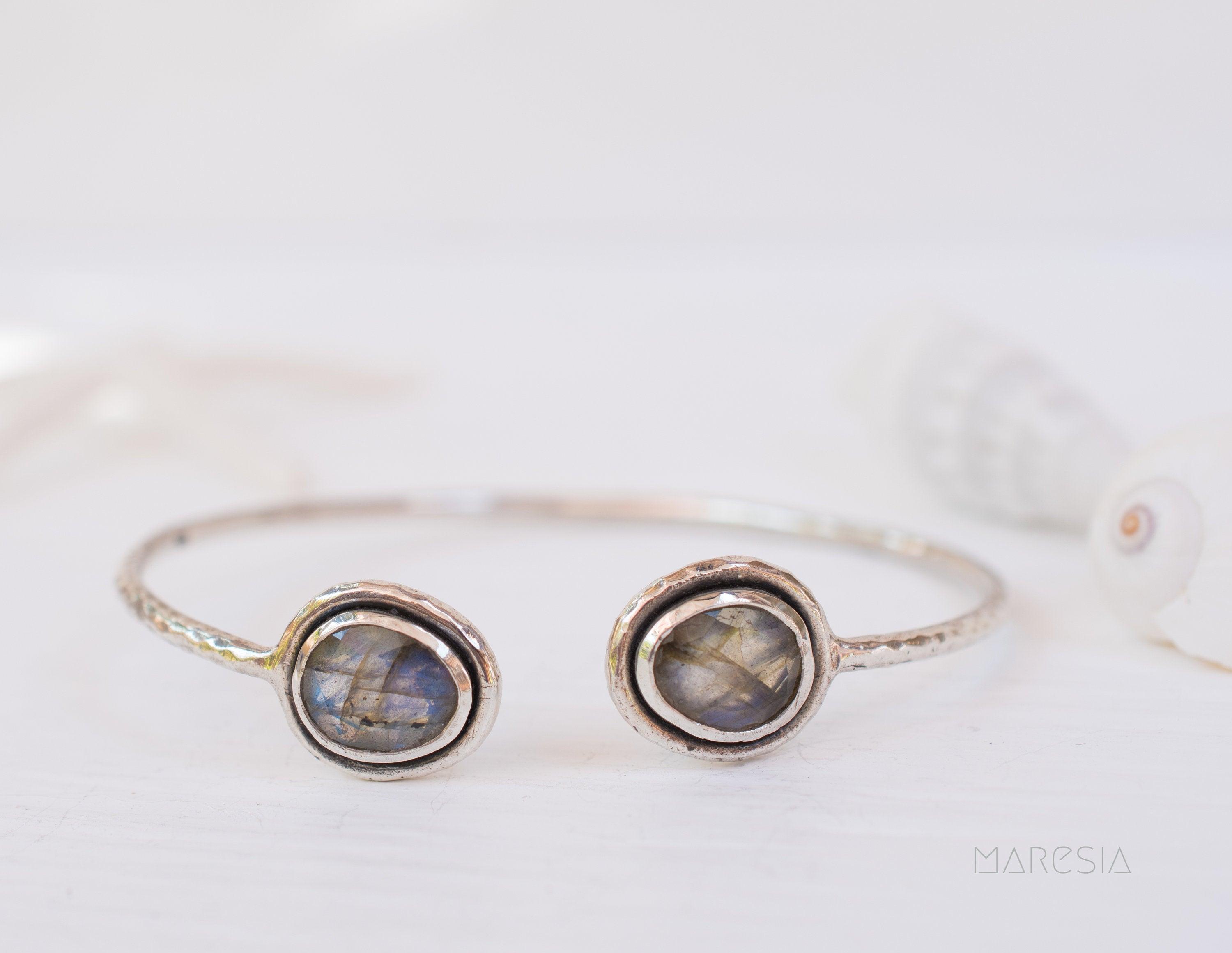 Labradorite Adjustable Bracelet ~ Sterling Silver 925 ~ MB008 - Maresia Jewelry