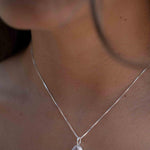 Labradorite, Aqua Chalcedony, Rose Quartz, Moonstone ~ Tear Drop ~ Sterling Silver ~ Charm ~ Layered ~ minimalist ~ delicate MP018