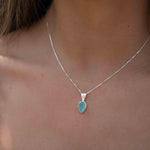 Labradorite, Aqua Chalcedony, Rose Quartz, Moonstone ~ Tear Drop ~ Sterling Silver ~ Charm ~ Layered ~ minimalist ~ delicate MN0