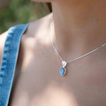 Labradorite, Aqua Chalcedony, Rose Quartz, Moonstone ~ Tear Drop ~ Sterling Silver ~ Charm ~ Layered ~ minimalist ~ delicate MN0